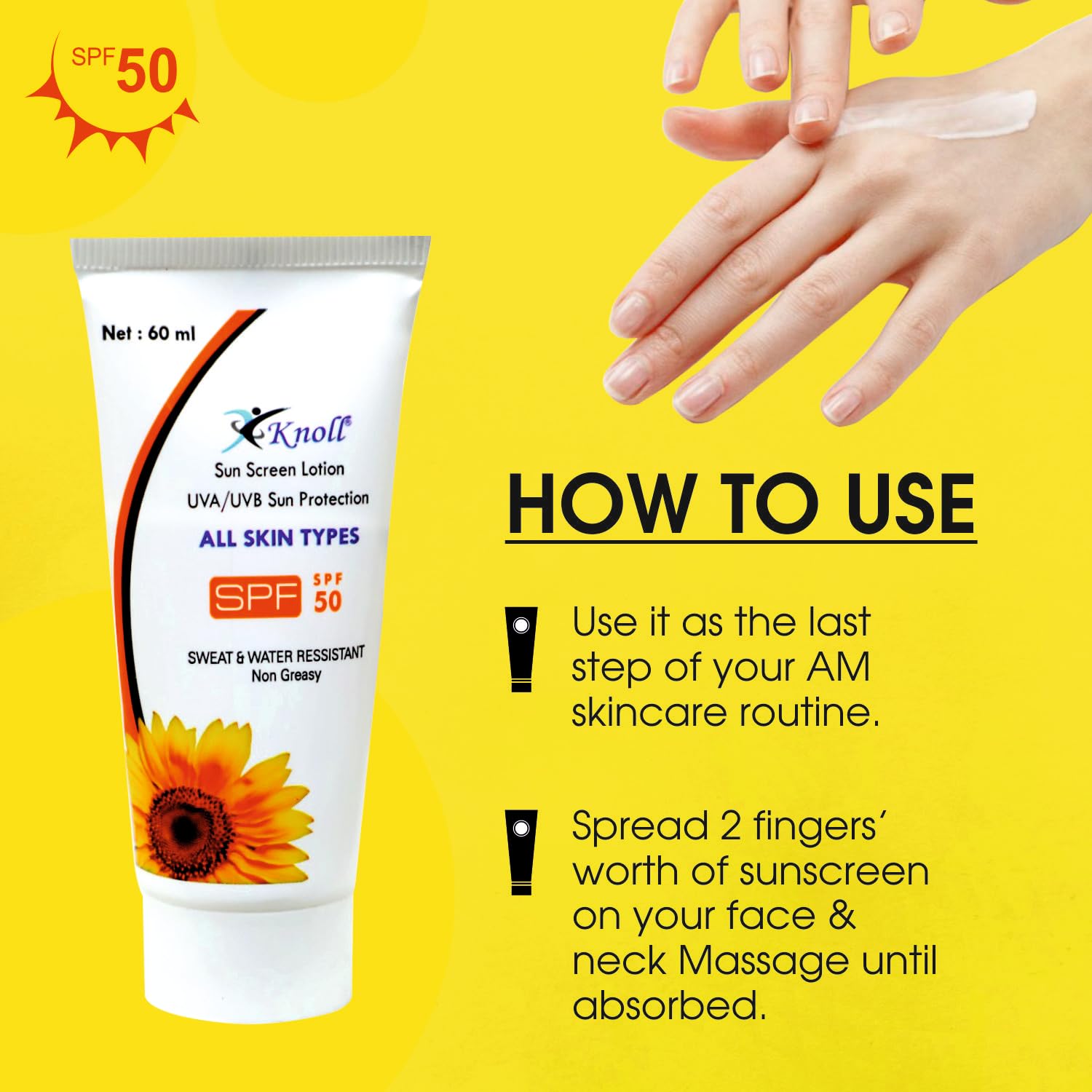 Knoll Sunscreen Lotion SPF 50