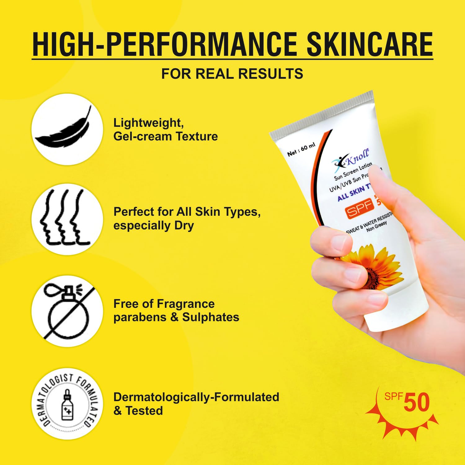 Knoll Sunscreen Lotion SPF 50