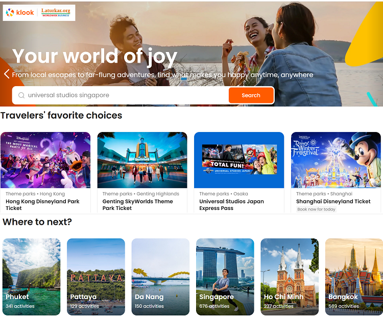 Klook Travel Experience Platform