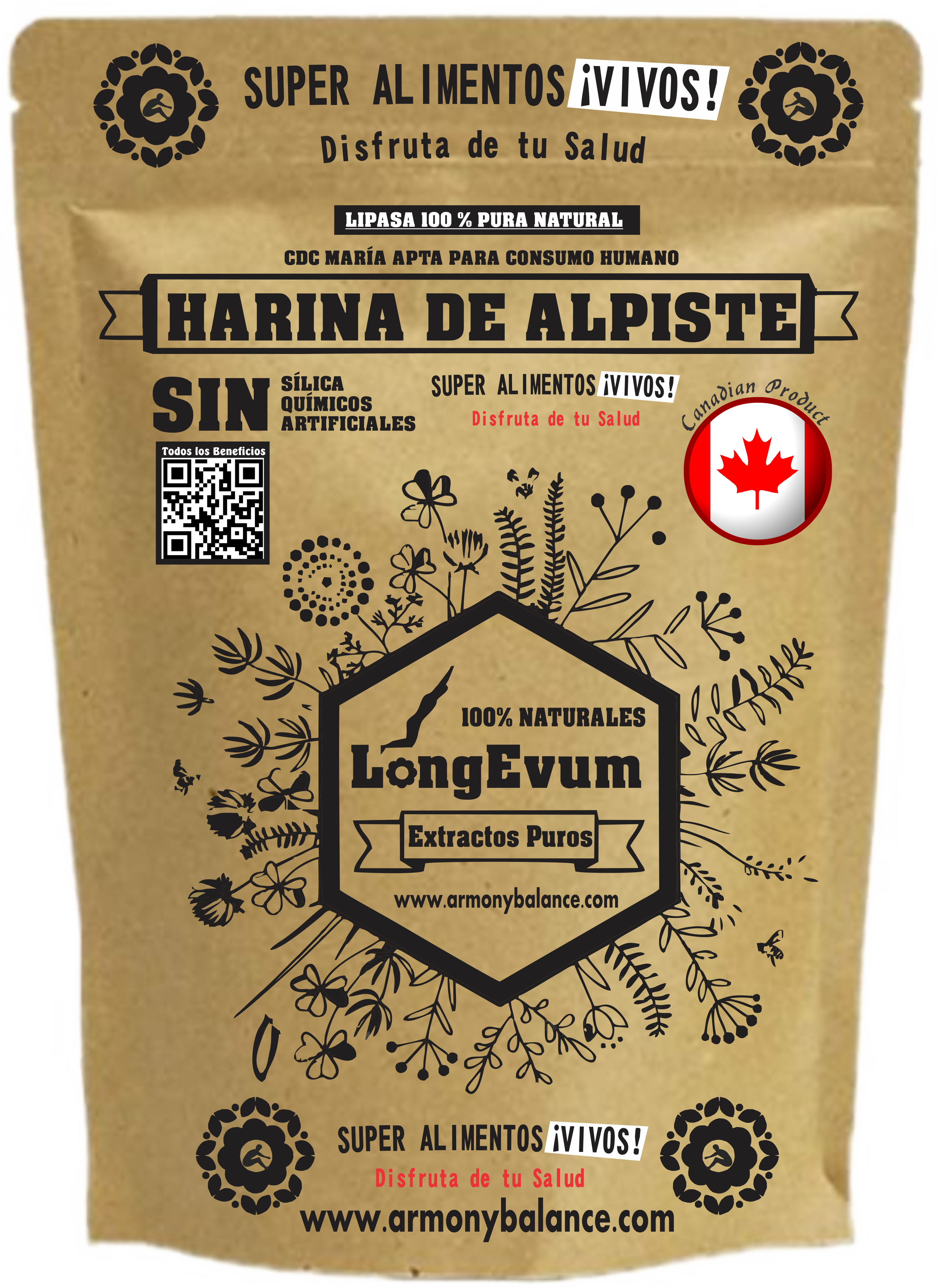 HARINA DE ALPISTE 100% PURO CANADIENSE 2 LIBRAS
