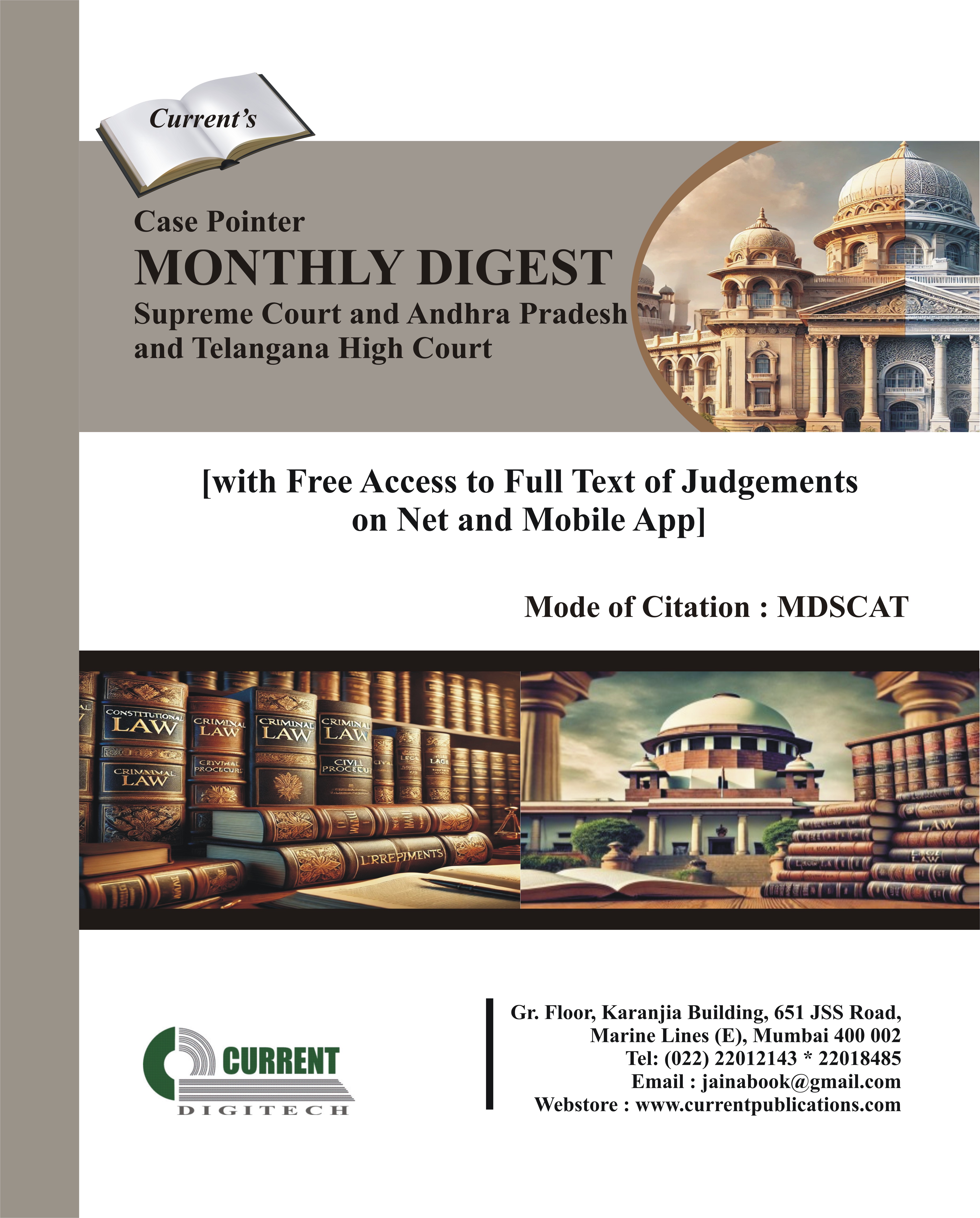 Monthly Digest - Supreme Court and Andhra and Telangana High Court
