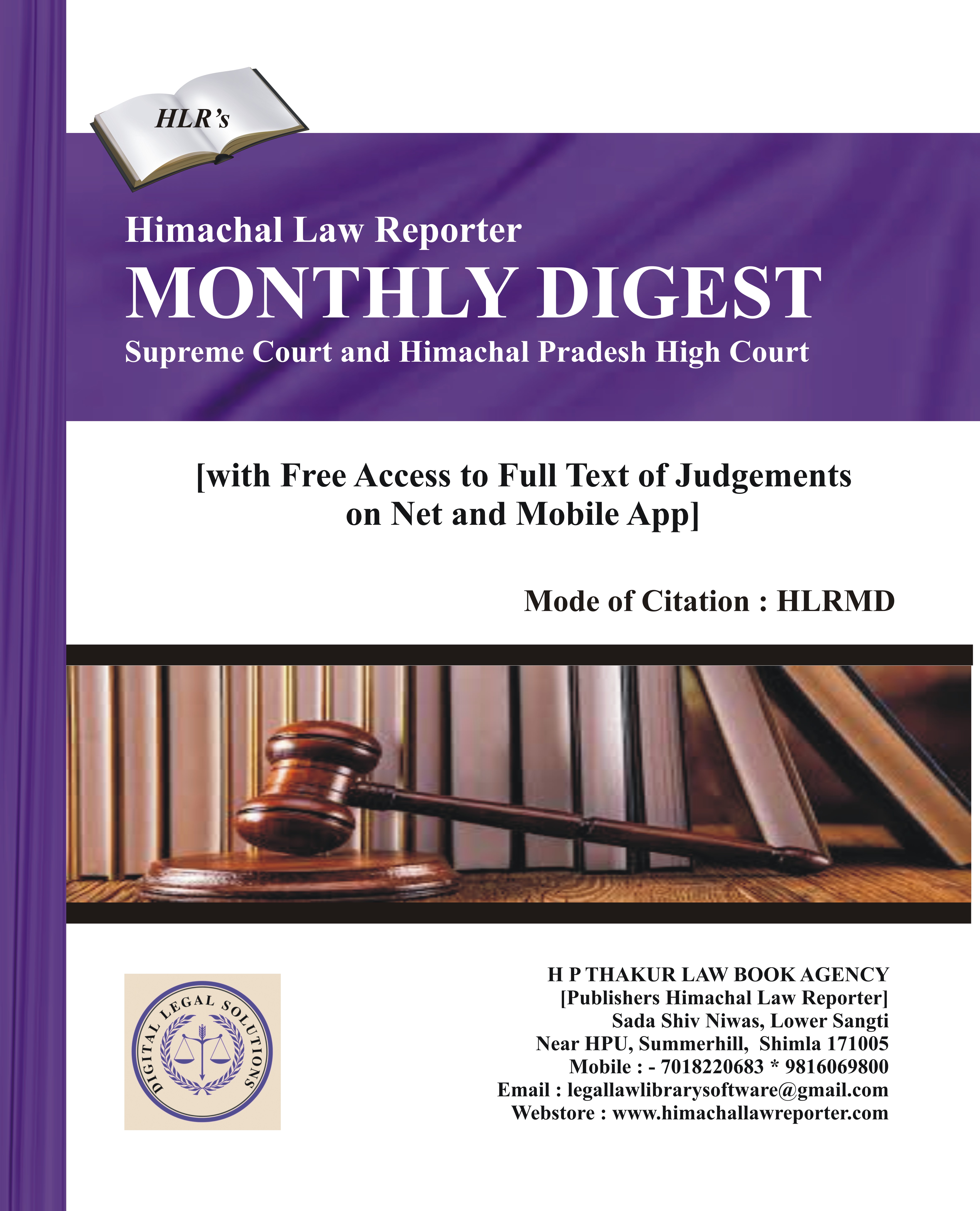 Monthly Digest - Supreme Court and Himachal Pradesh High Court