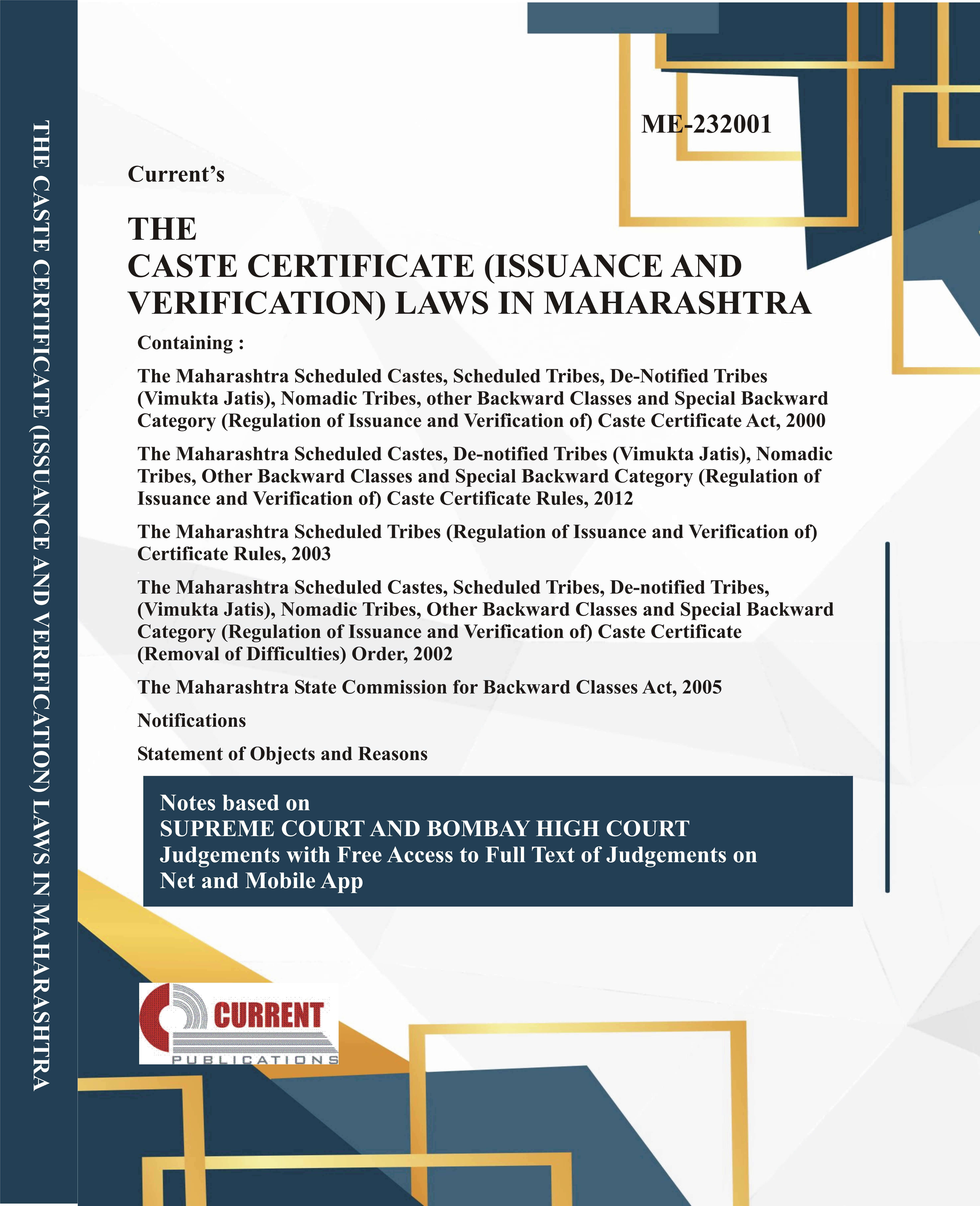 The Caste Certificate (Issuance and Verification) Laws in Maharashtra