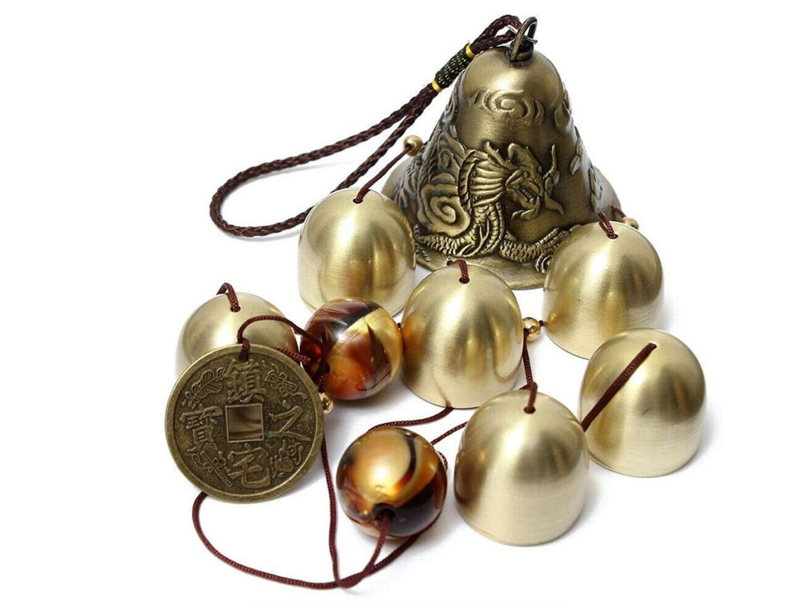 Topika Buitelug Windklokke – Koperlegering, 6 Klokke, Feng Shui Tuindekor