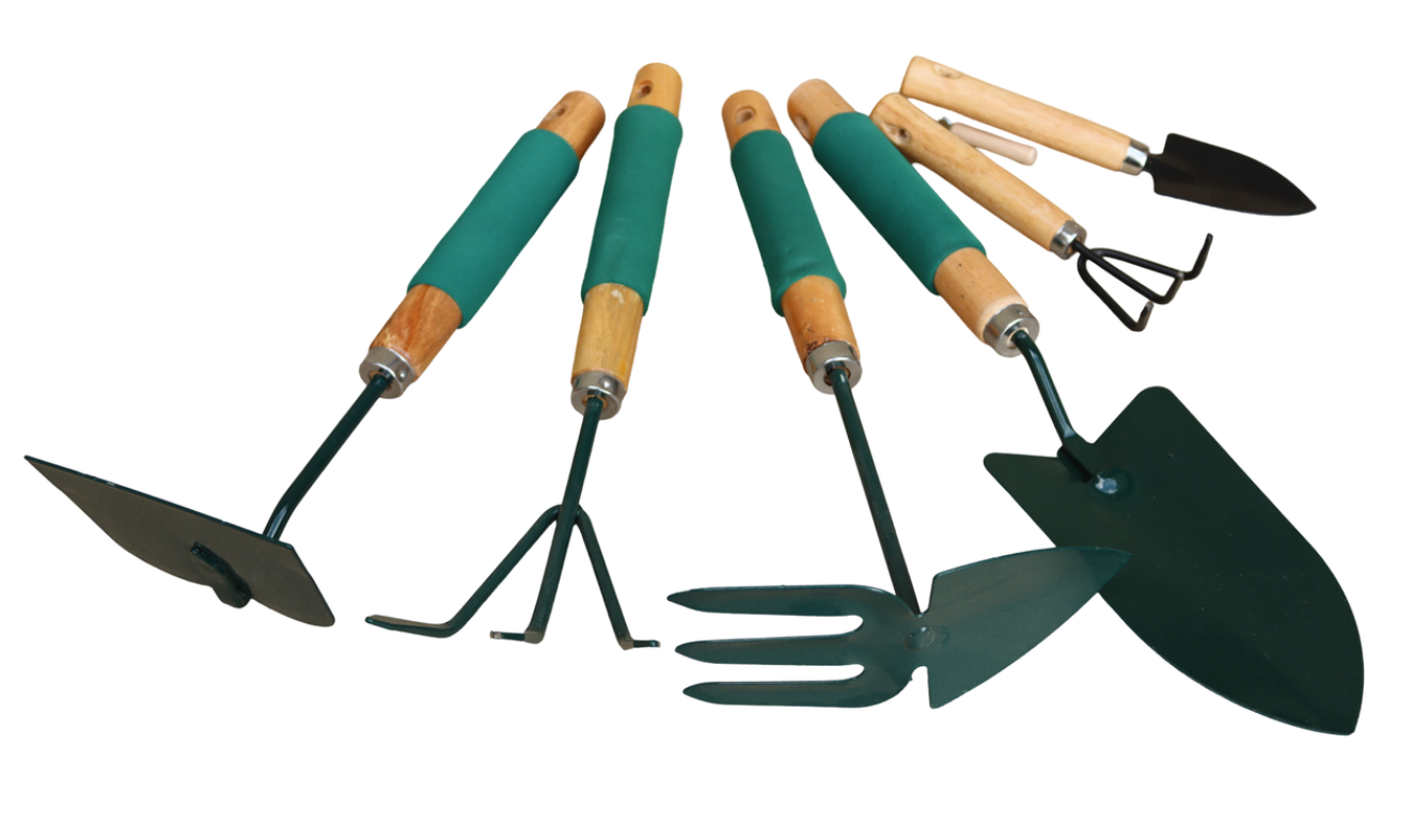 Tuingereedskap Stel – Hout & Sponshandvatsel, Veelsydige Handgereedskap