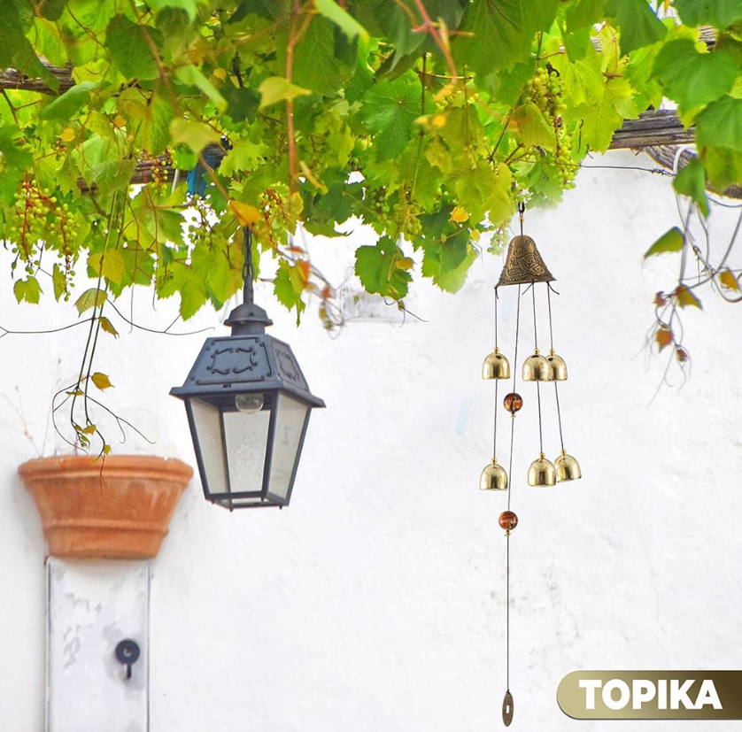 Topika Buitelug Windklokke – Koperlegering, 6 Klokke, Feng Shui Tuindekor