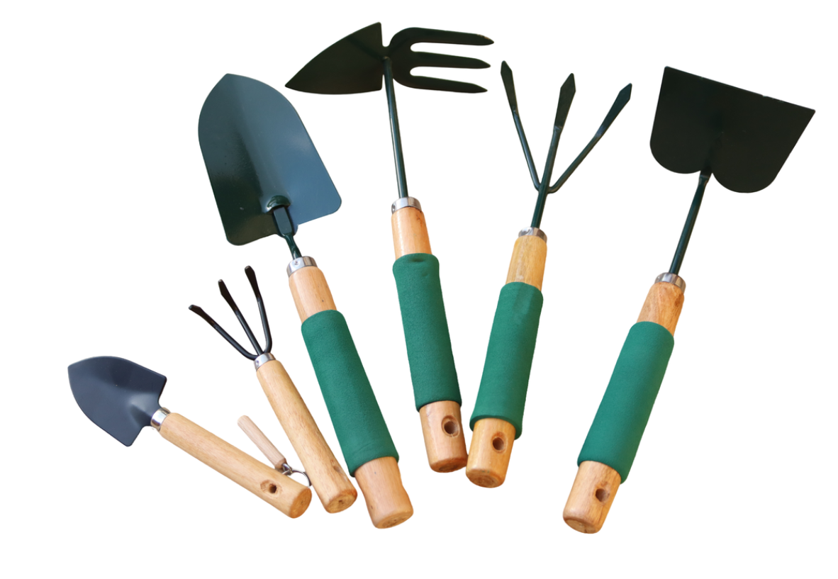 Tuingereedskap Stel – Hout & Sponshandvatsel, Veelsydige Handgereedskap