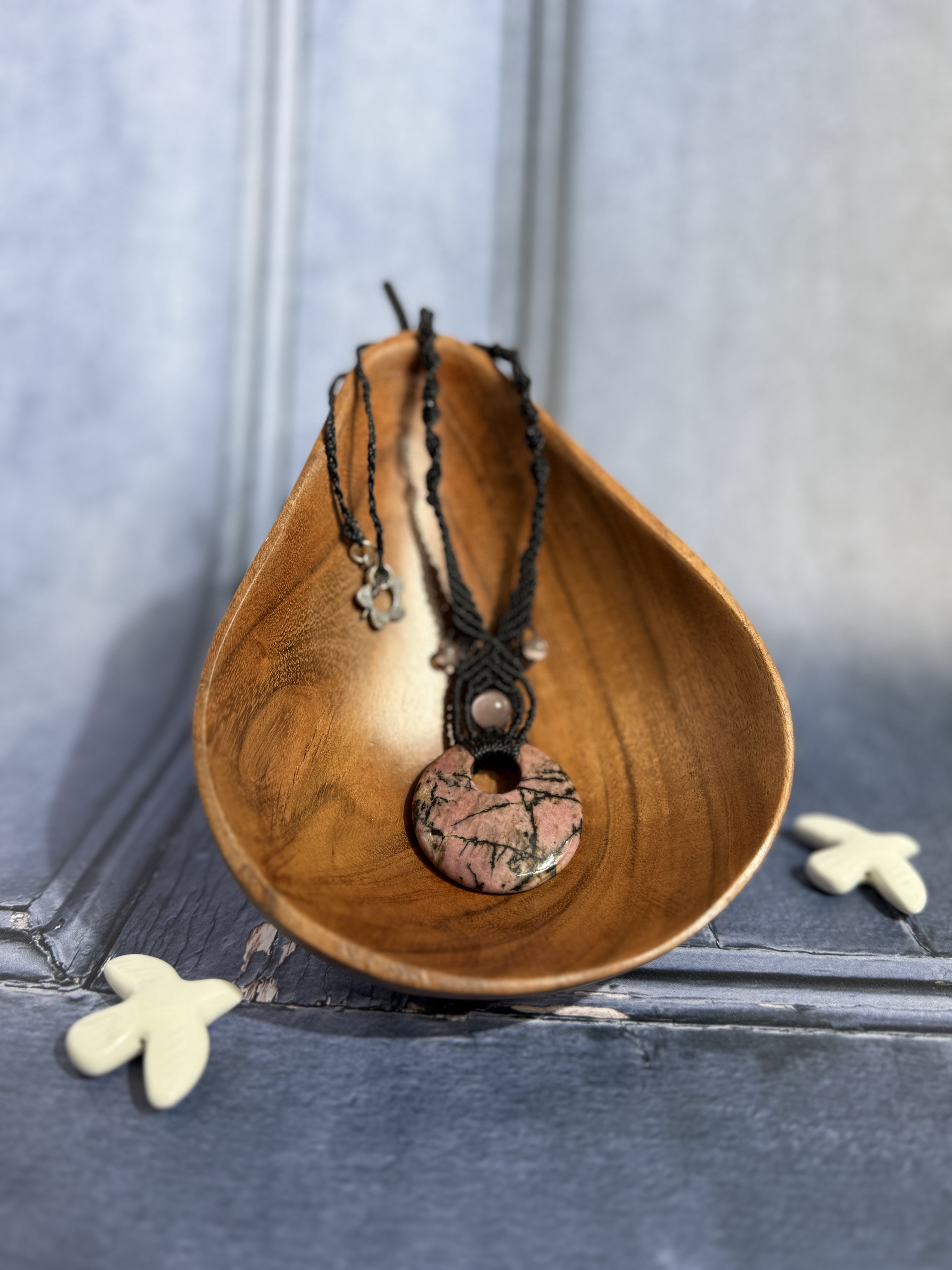 Collier donut Rhodonite