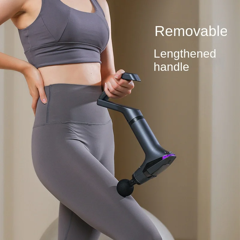 Multifunctional Long-Handle Massage Gun (Dark Gray)