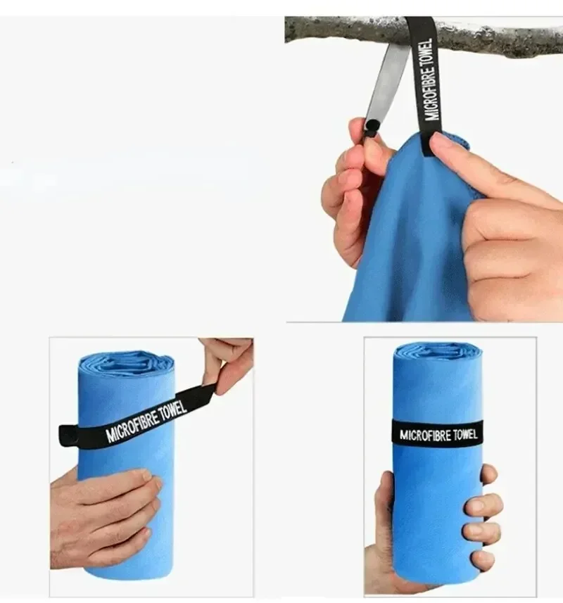 2 Pack Microfiber Quick Drying Towels – 80x40cm & 152x76cm (Dark Blue, Dark Grey, Orange, Green)