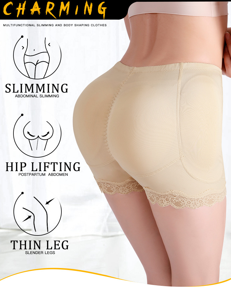 Padded Butt Lifter Shapewear – Push Up Panties with Removable Padding, Tummy Control Body Shaper Underwear for Women, Sizes S-6XL