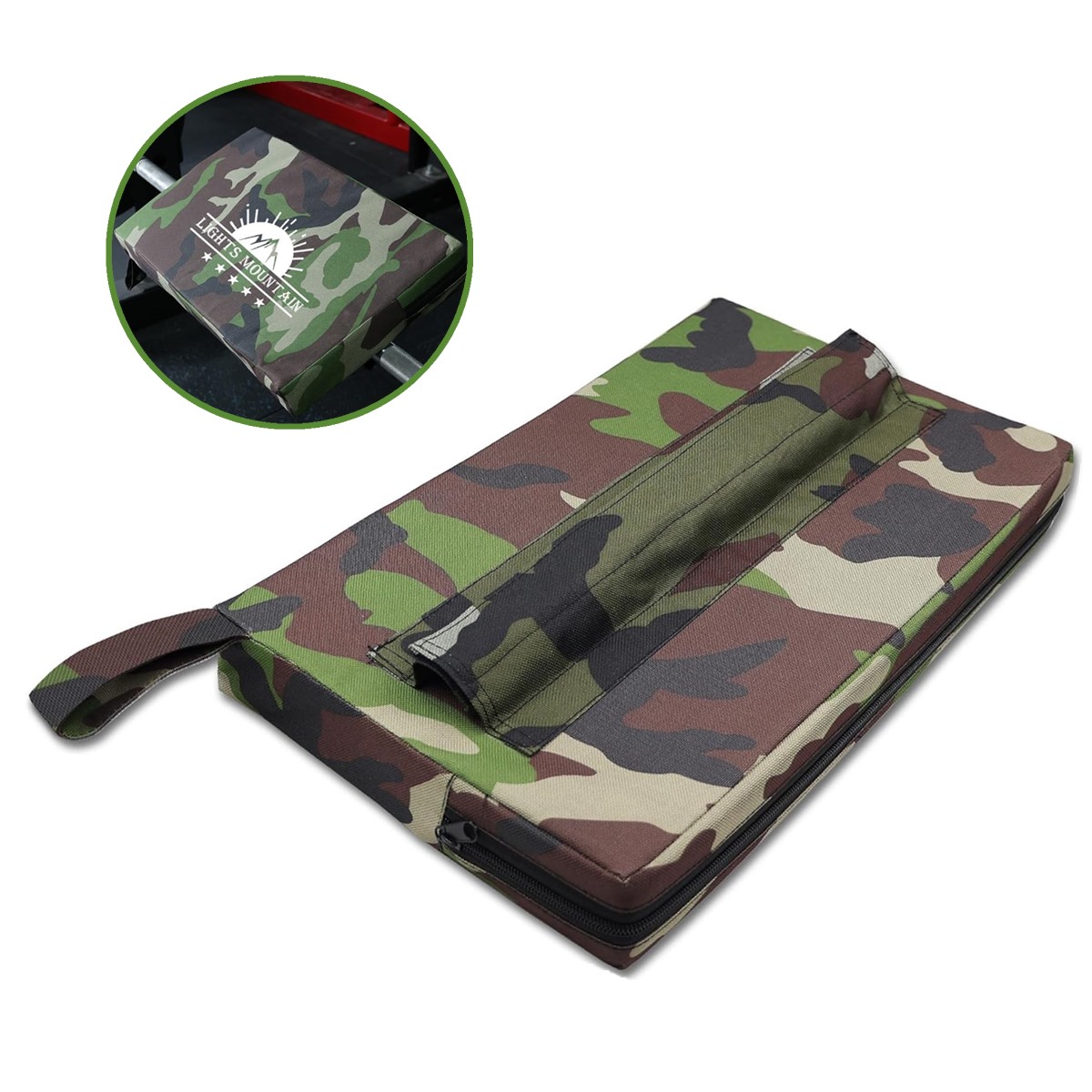 Square Hip Thrust Pad – Extra Thick Foam Barbell Pad (Army Green/Black/Pink/Purple)