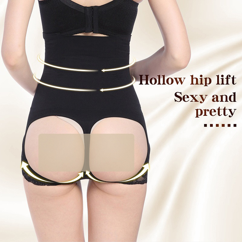 Butt Lifting Tummy Control Panties – Lace Shapewear Hollow Out Booty Enhancer Underwear with High Waist Slimming Support, Sizes S-4XL