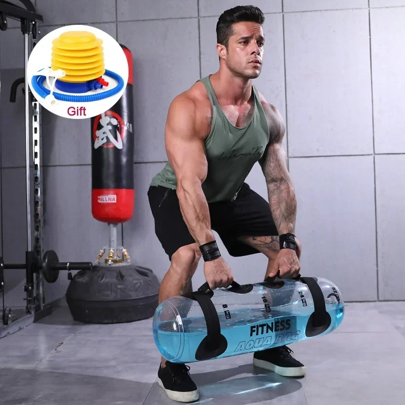 Aqua Bag 10/15/20/25KG Portable Inflatable Water Weight Bag – Adjustable Workout Power Bag for Strength Training, Bodybuilding & Home Gym Fitness Equipment