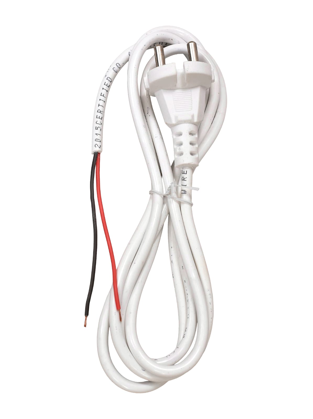 2-Core Round Power Cord – Open End, 1000W