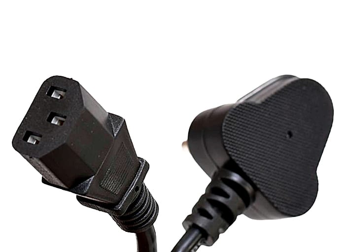 PC & Monitor Power Cord – Standard 3-Pin to C13, 1000W