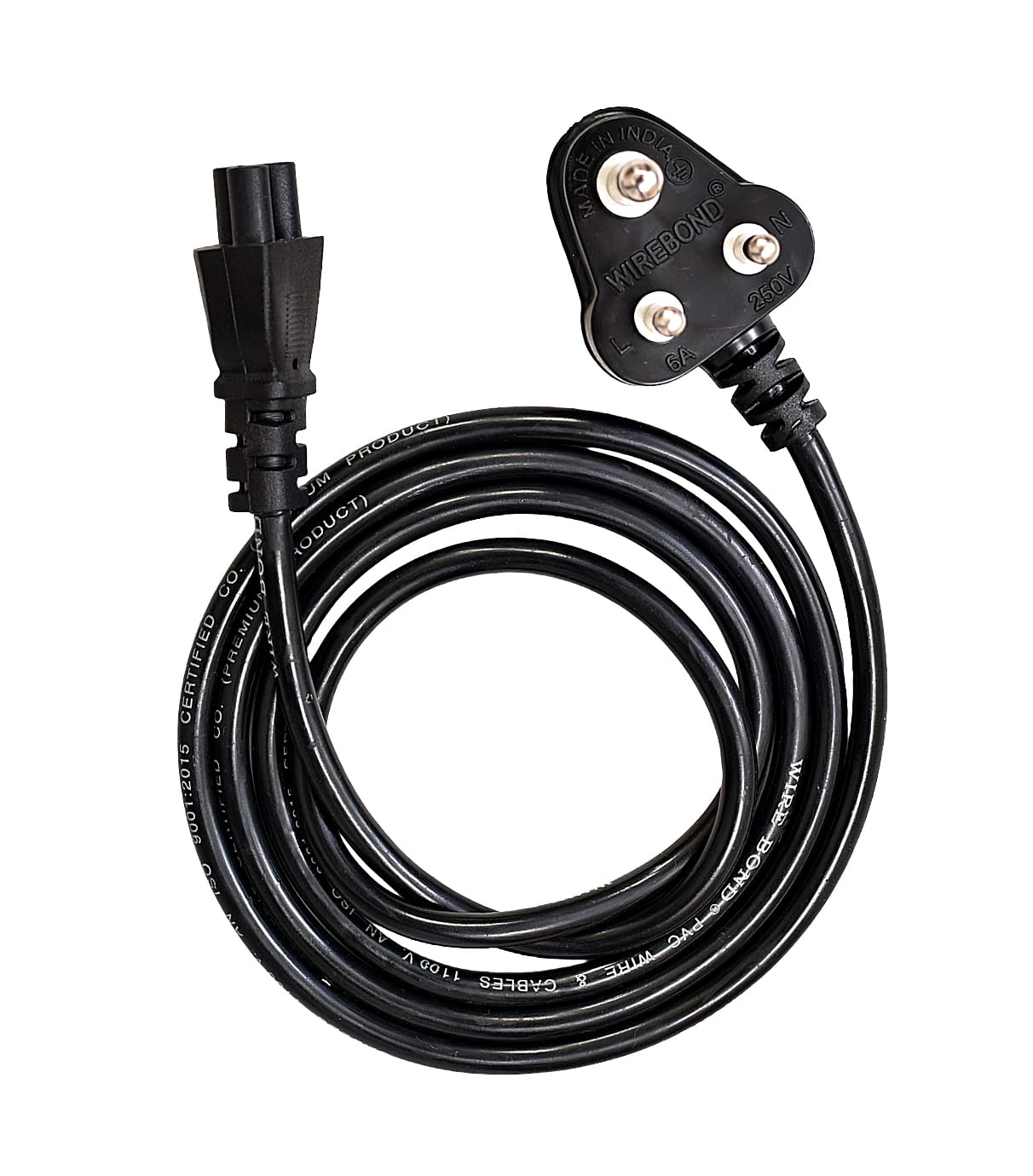 Laptop Power Cord – 3-Pin to C5 "Mickey Mouse" Cable, 1000W