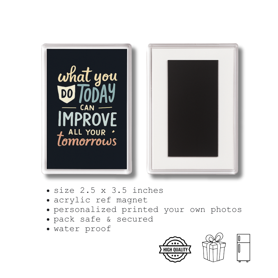 Personalized Photo Ref Magnet 2.5x3.5 inches set of 2