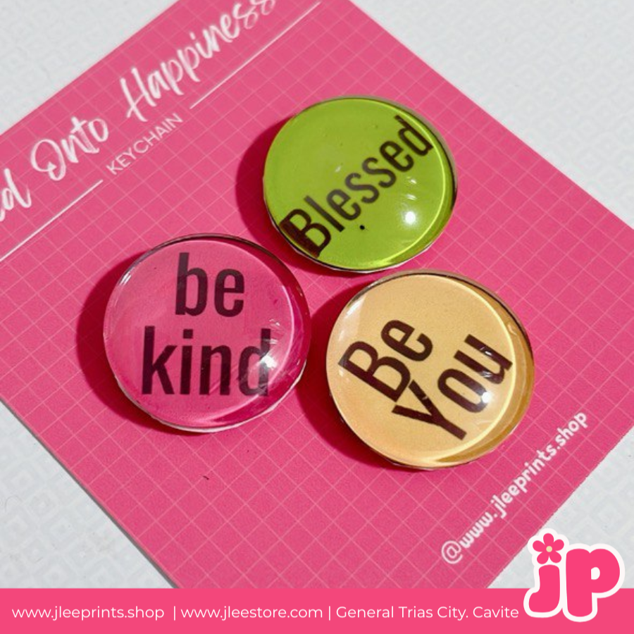 Glass Ref Magnet Inspirational Design Be kind, Blessed & Be You set of 3