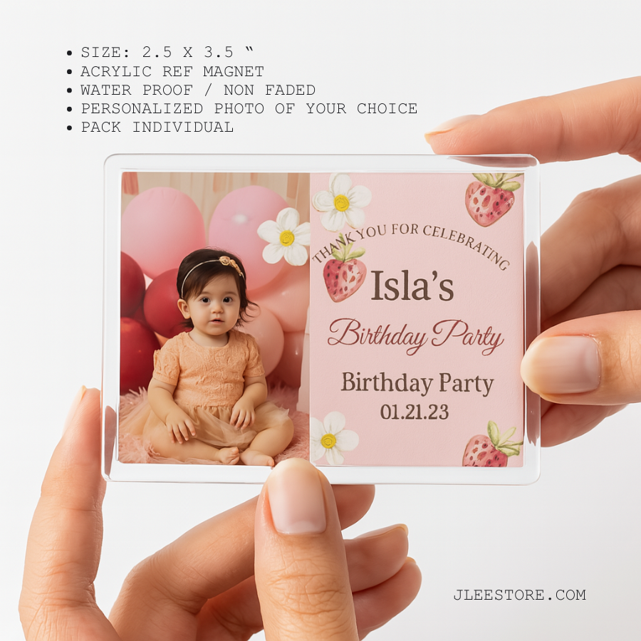 Personalized Photo Ref Magnet 2.5x3.5 inches set of 2