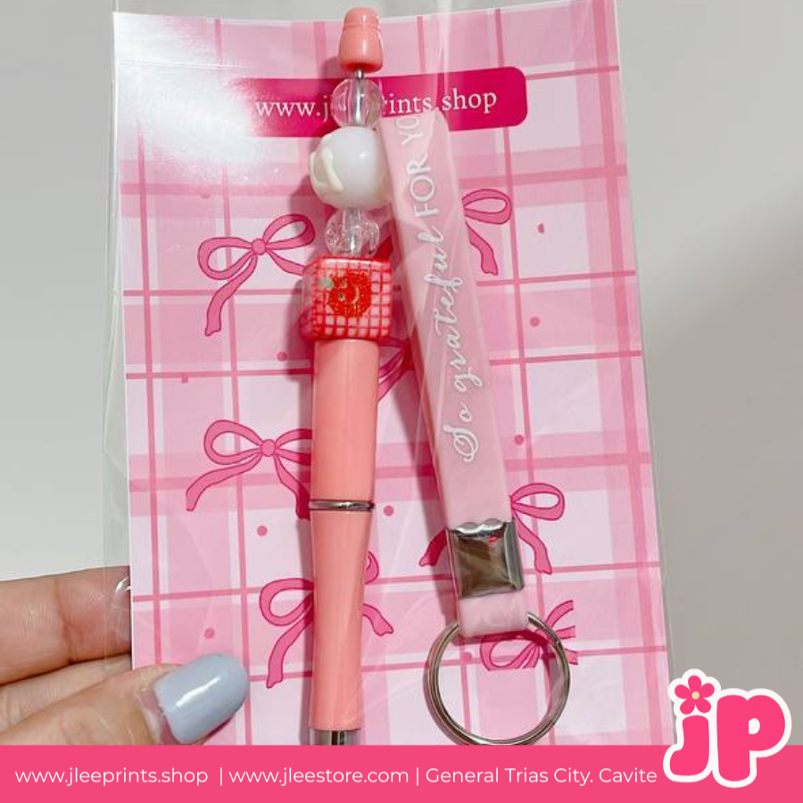 Gift set beadable pens, handcream , keychain , souvenirs