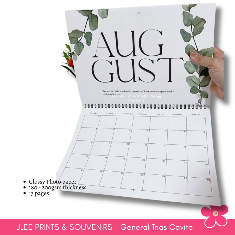 2026 Calendar Plants Designs, Hanging Calendar, A4 size Monthly Calendar, Wall Calendar