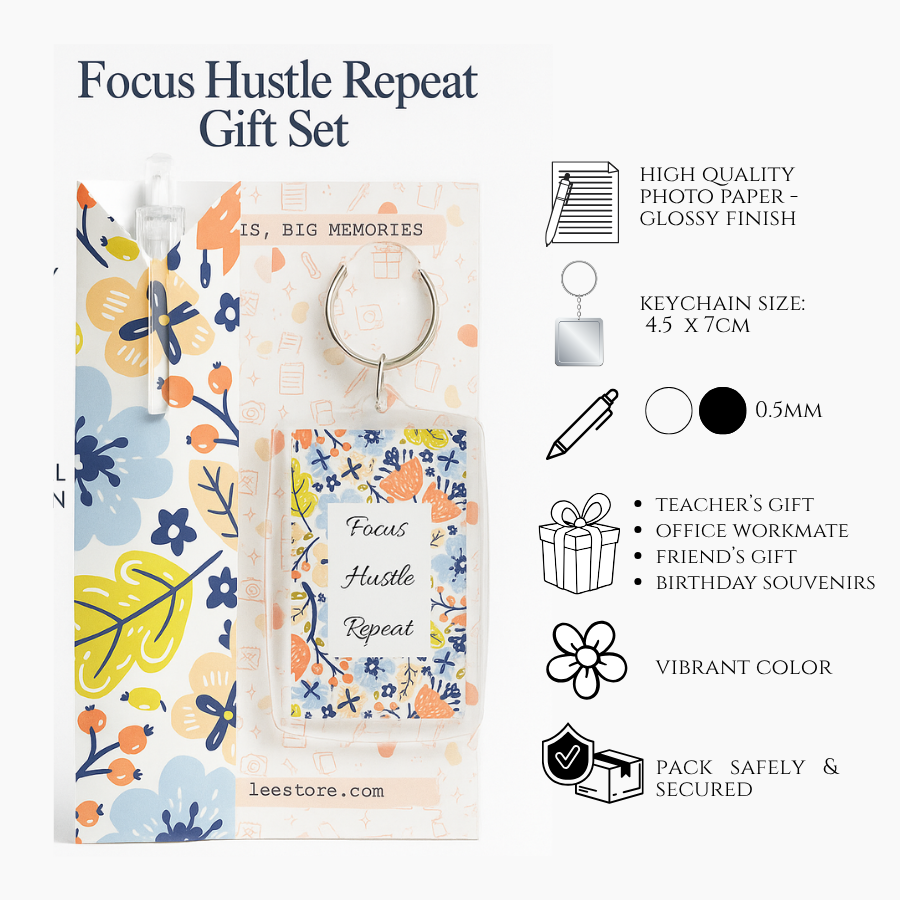 Motivational Acrylic Keychain with Pen Set