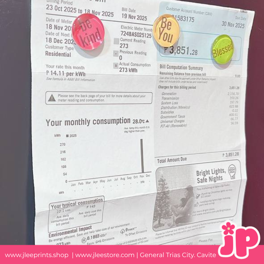 Glass Ref Magnet Inspirational Design Be kind, Blessed & Be You set of 3