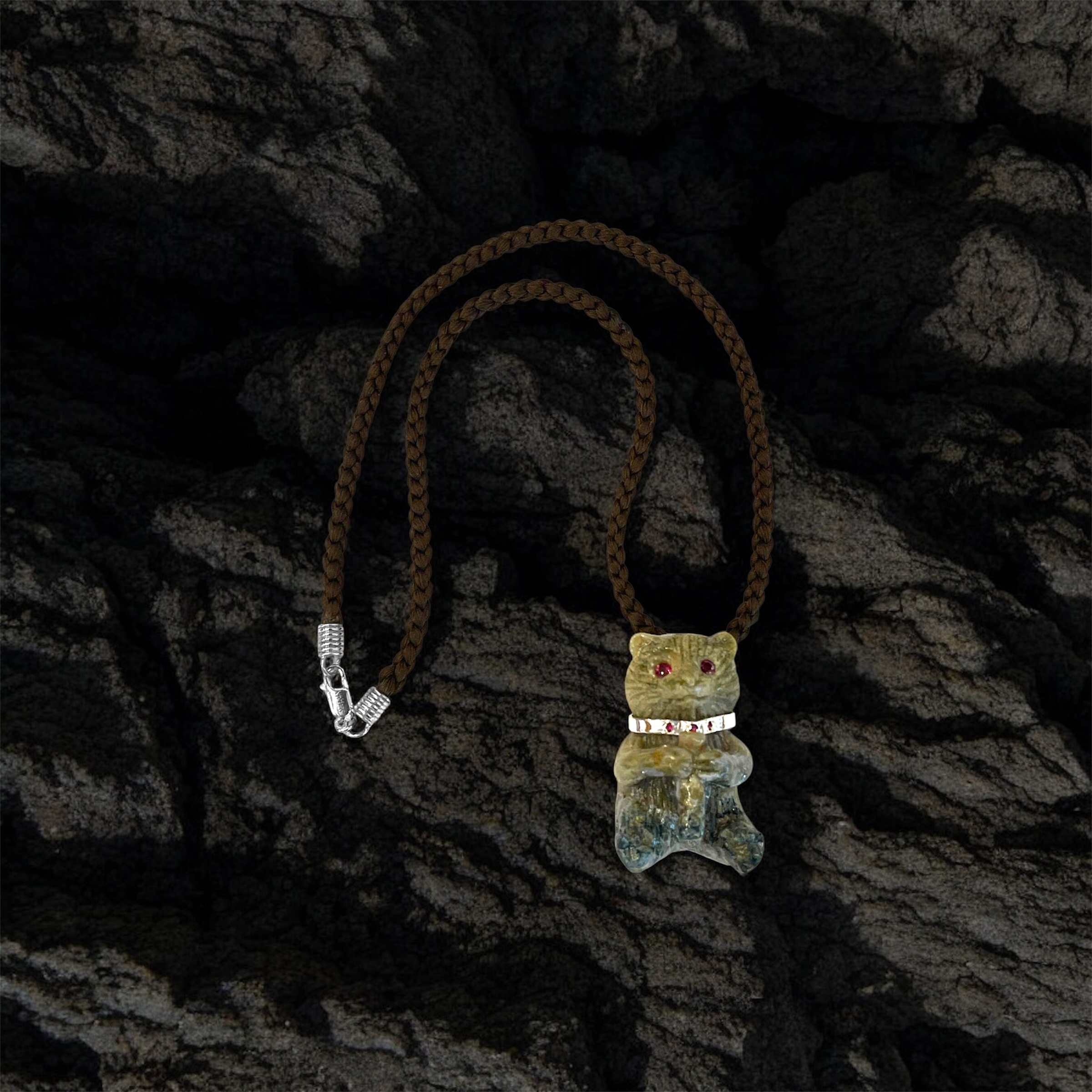 Pendentif Panda Pierre au choix