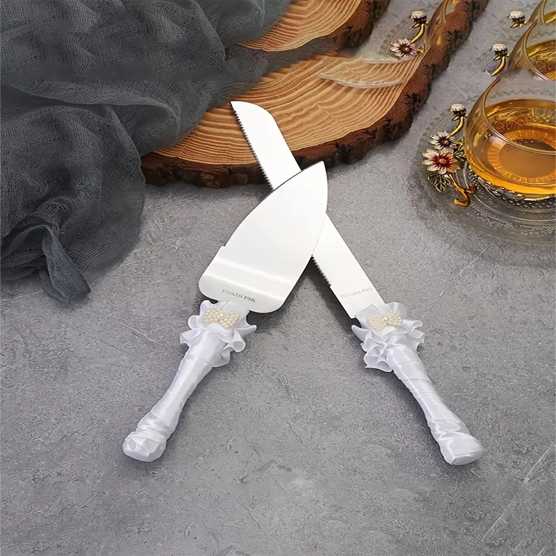 Love Pearl Cake Wedding Knife