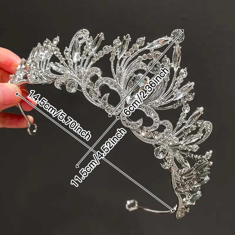 Elegant Rhinestone Tiara Crown
