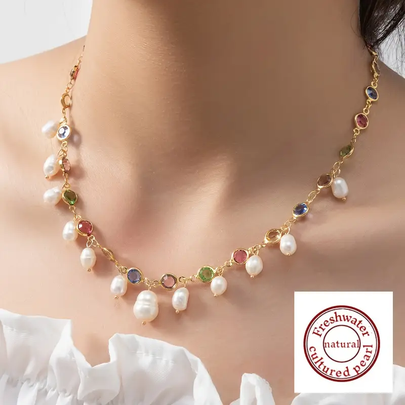 Natural Freshwater Cultured Pearl Necklace