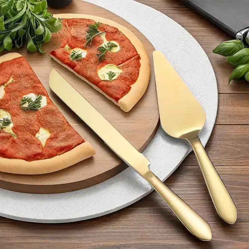 Golden Wedding Cake Knife Set