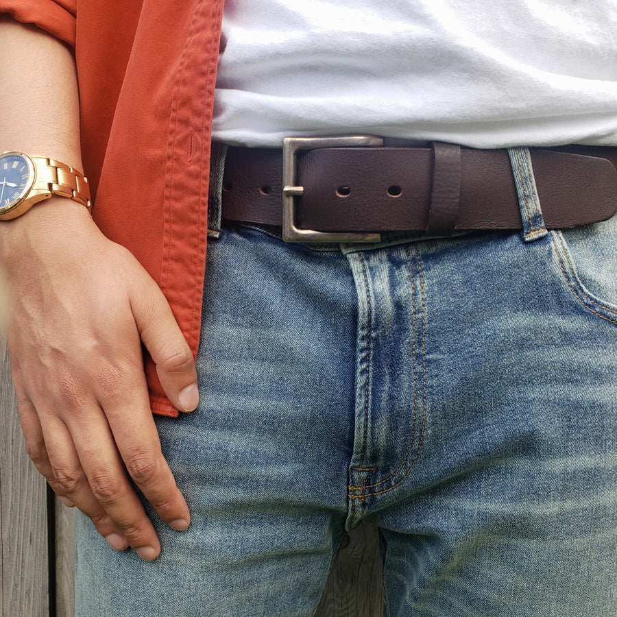 Long Haul - Men's Leather Belt and Wallet Gift Set