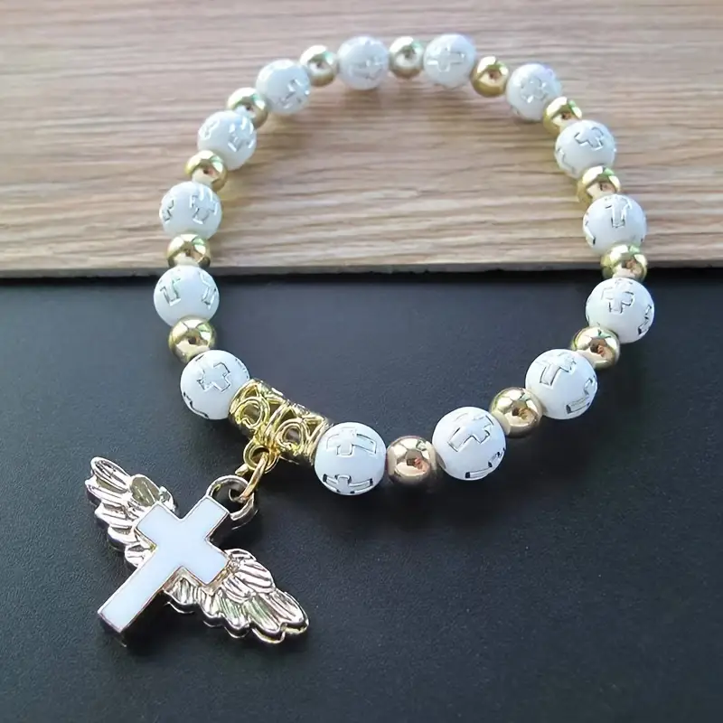 30 Prayer Bracelets Sets with Angel & Cross Charms