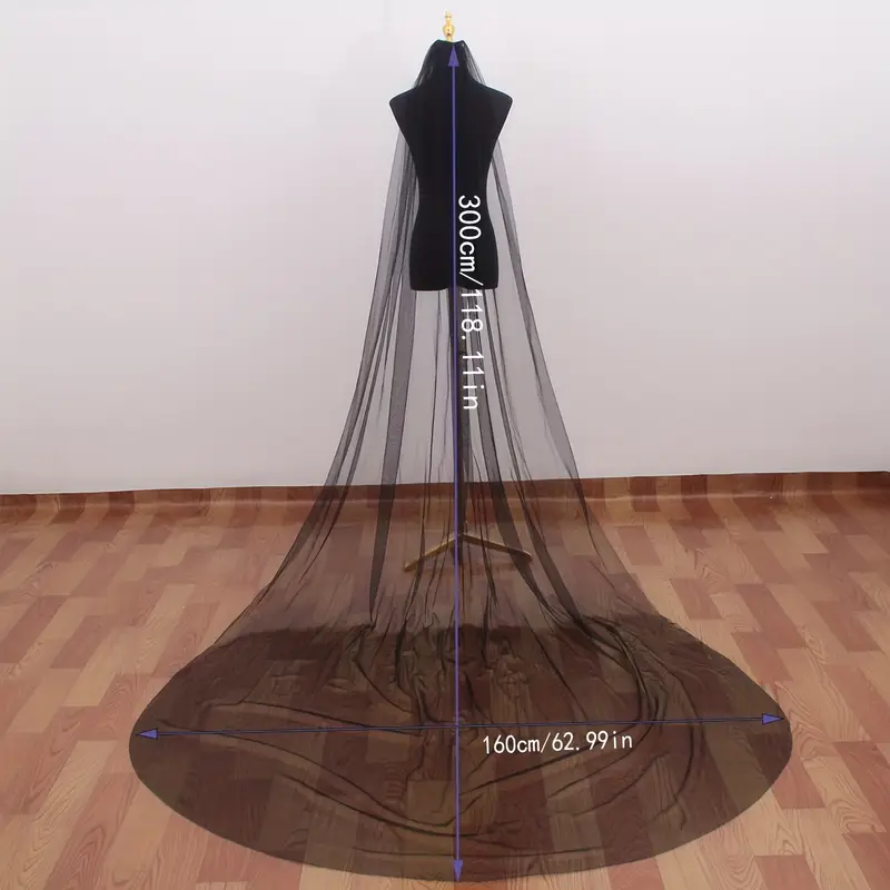 Cathedral Wedding Veil With Comb