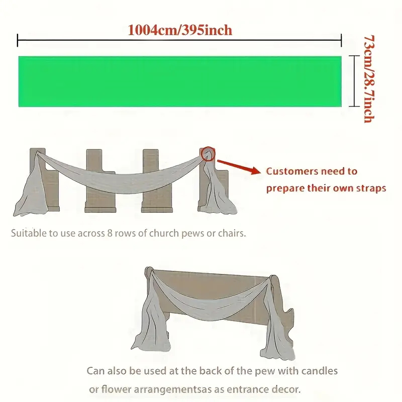 Extra Long Soft Chiffon Fabric Art Decor