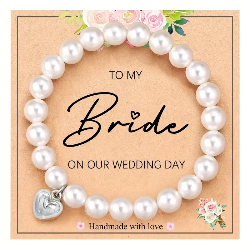 Sparkling Heart Pearl Blessing Bracelet