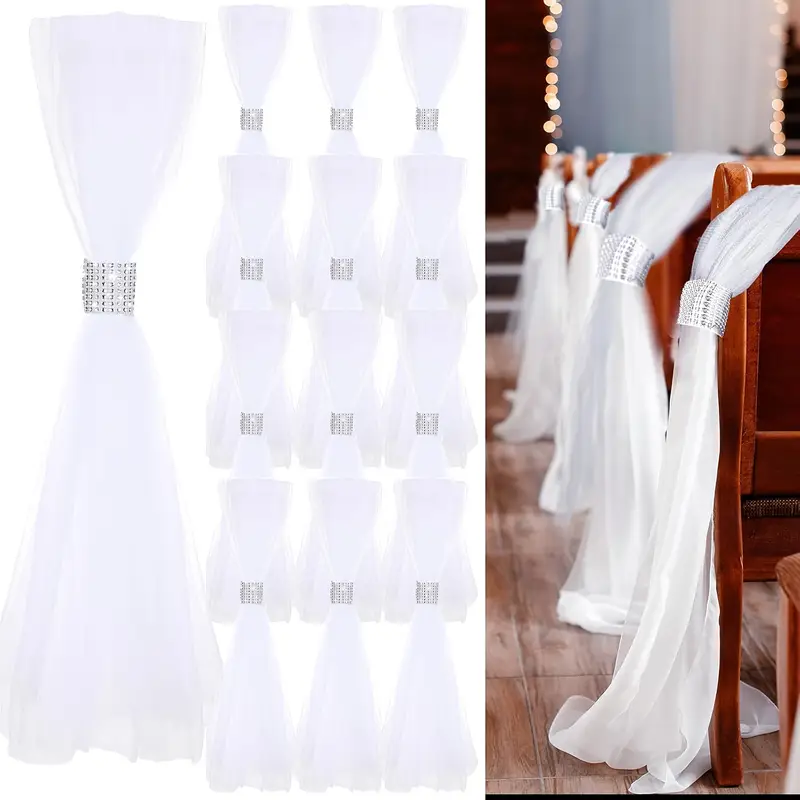 12Set Wedding Pew Bows