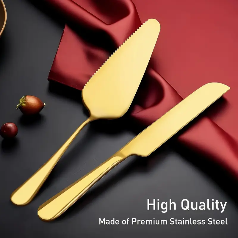 Custom Engraved Wedding Cake Knife Set