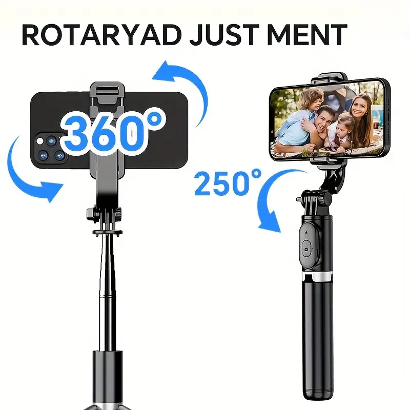 Retractable Selfie Stick & Floor Tripod With Wireless Remote
