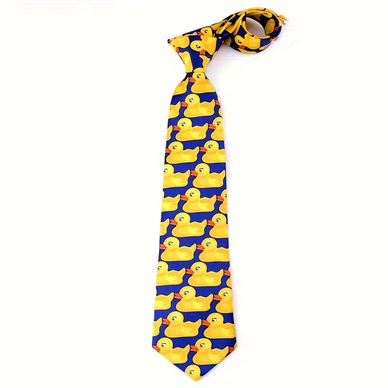 Rubber Duck Print Men's Necktie