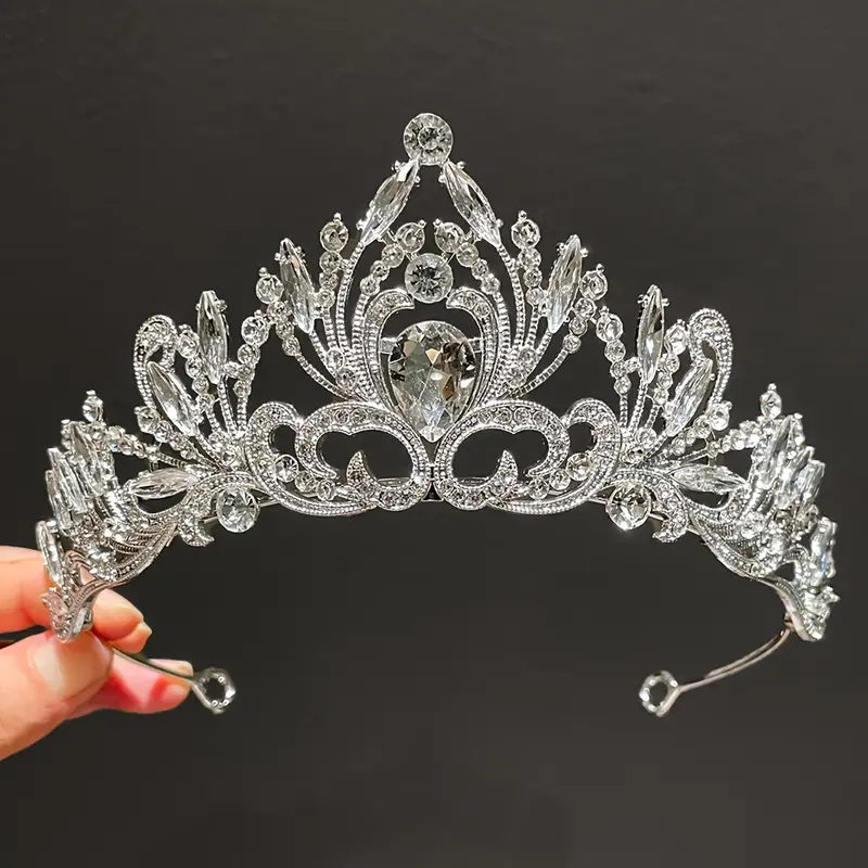 Elegant Rhinestone Tiara Crown