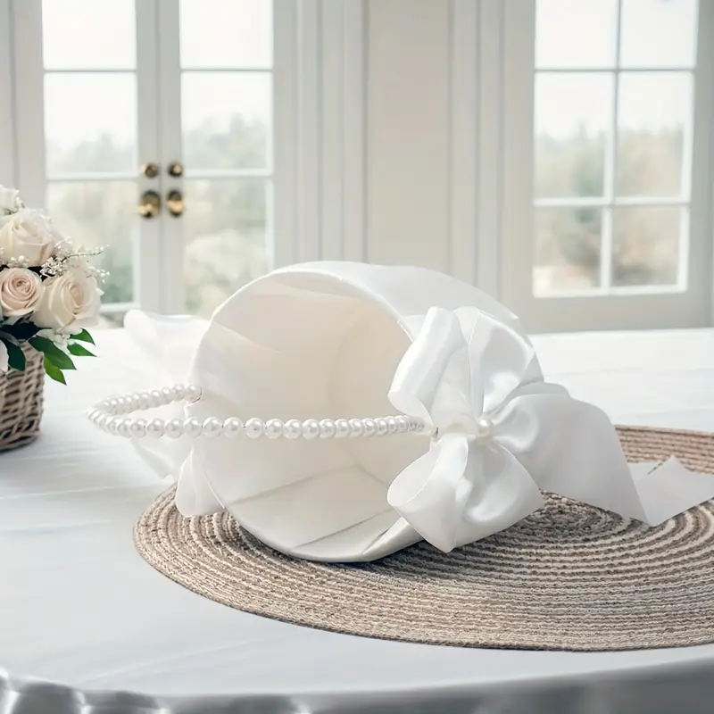 2 Piece Lovely Pearl Flower Basket 