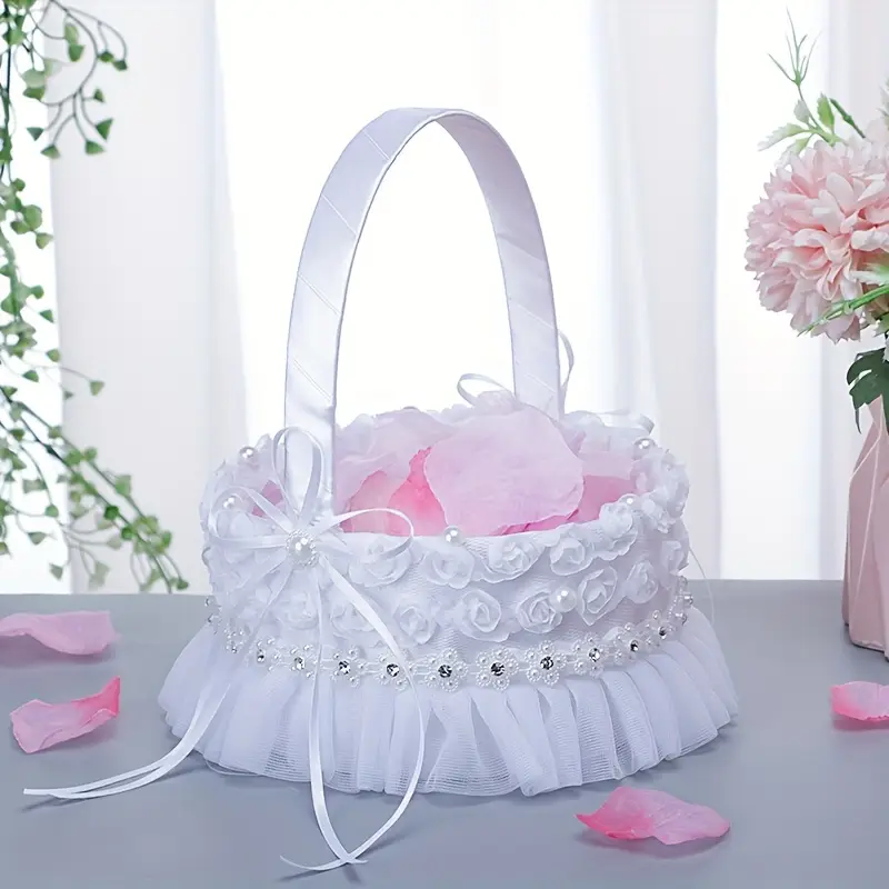 Elegant Flower Girl Basket
