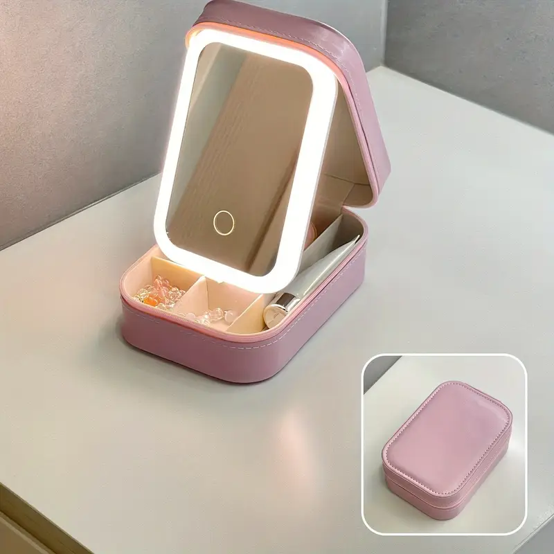 Makeup Travel Kit with LED Mirror