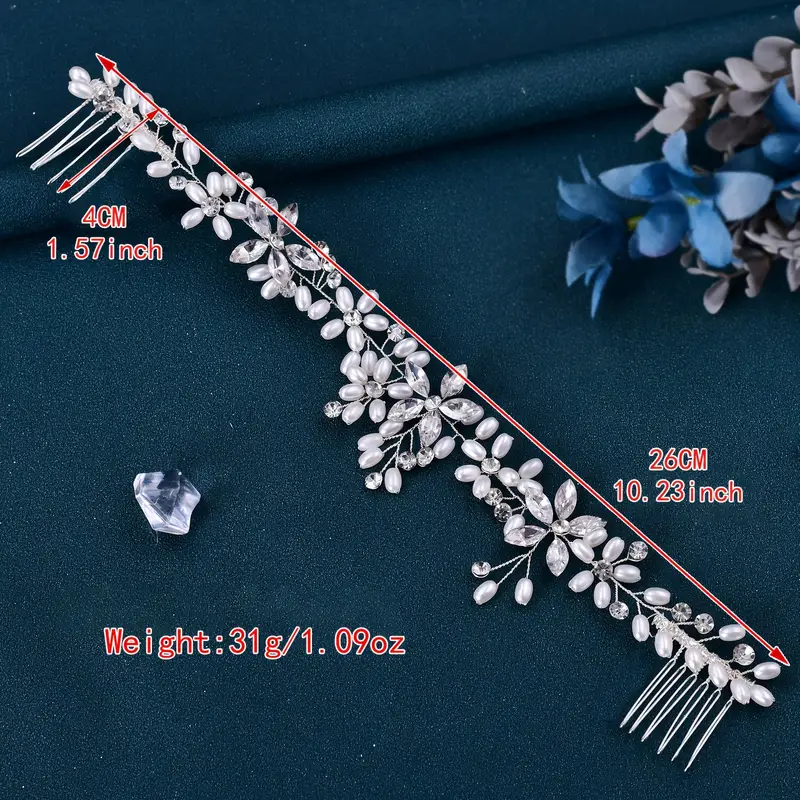 Pearl & Rhinestone Wedding Tiara