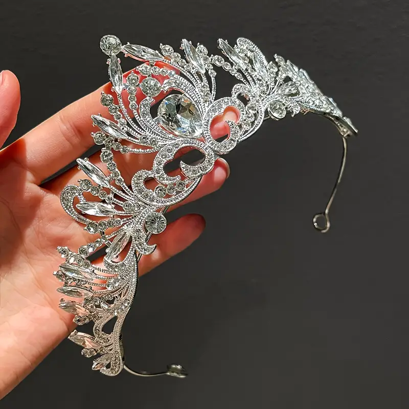 Elegant Rhinestone Tiara Crown