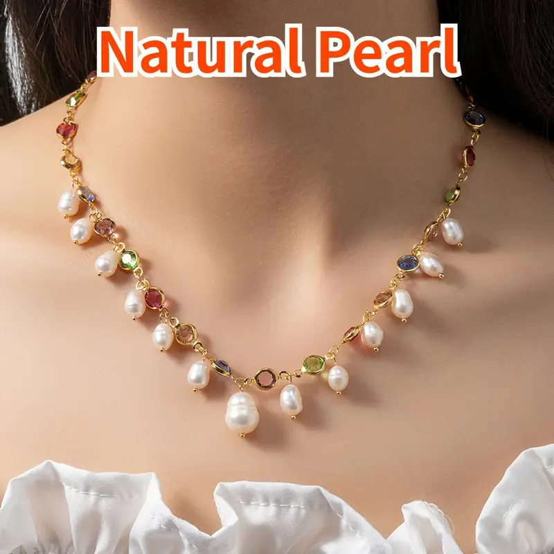 Natural Freshwater Cultured Pearl Necklace