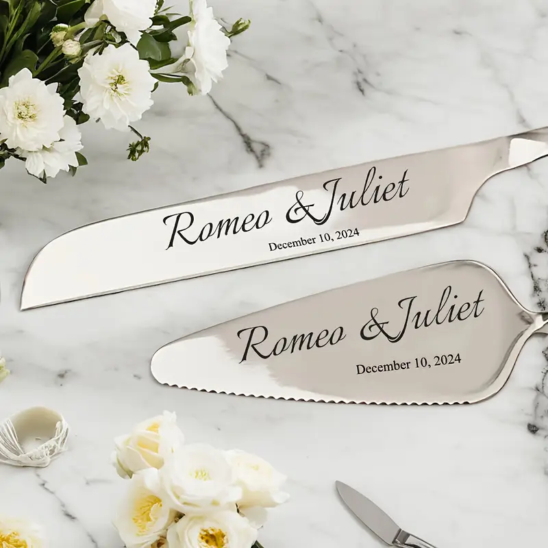 Personalized Wedding Cake Knife Set